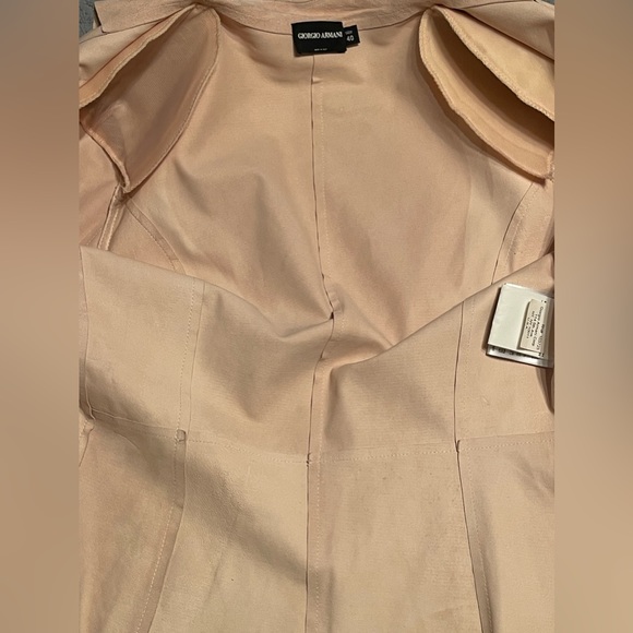 Vintage Giorgio Armani Pale Pink Suede Leather Jacket - Picture 7 of 10